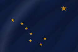 Welle der Flagge von Alaska
