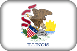 3D der Flagge von Illinois