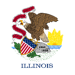Quadratisch der Flagge von Illinois