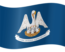 Wehend der Flagge von Louisiana