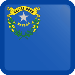 Quadratischer Button der Flagge von Nevada