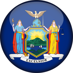 3D rund der Flagge von New York