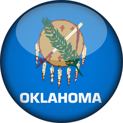 3D rund der Flagge von Oklahoma