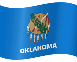 Wehend der Flagge von Oklahoma