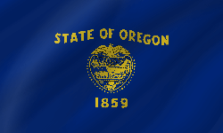 Welle der Flagge von Oregon