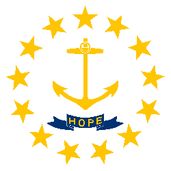 Original der Flagge von Rhode Island
