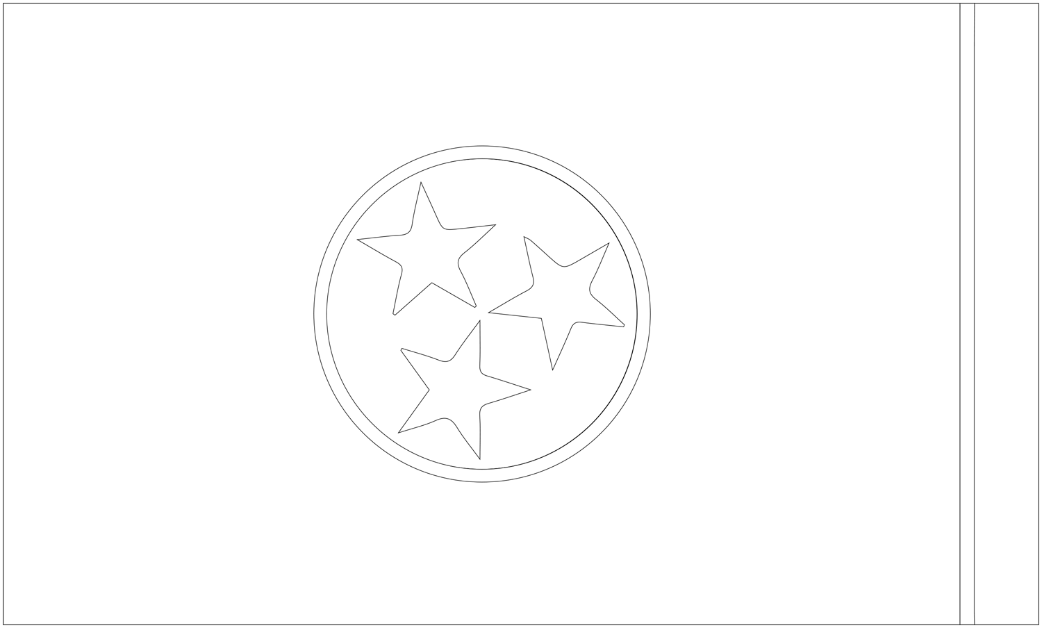 A4 der Flagge von Tennessee