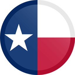 Runder Button der Flagge von Texas