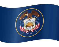 Wehend der Flagge von Utah