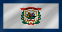 Welle der Flagge von West Virginia