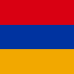 Quadratisch der Flagge von Armenien