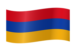 Wehend der Flagge von Armenien