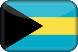 3D der Flagge der Bahamas