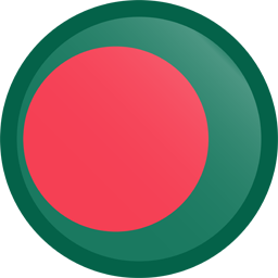 Runder Button der Flagge von Bangladesch
