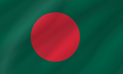 Welle der Flagge von Bangladesch