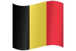 Wehend der Flagge von Belgien
