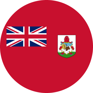 Rund der Flagge von Bermuda