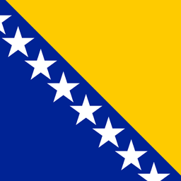 Quadratisch der Flagge von Bosnien und Herzegowina
