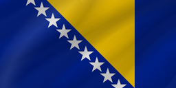 Welle der Flagge von Bosnien und Herzegowina