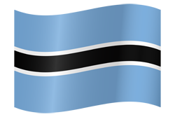 Wehend der Flagge von Botsuana