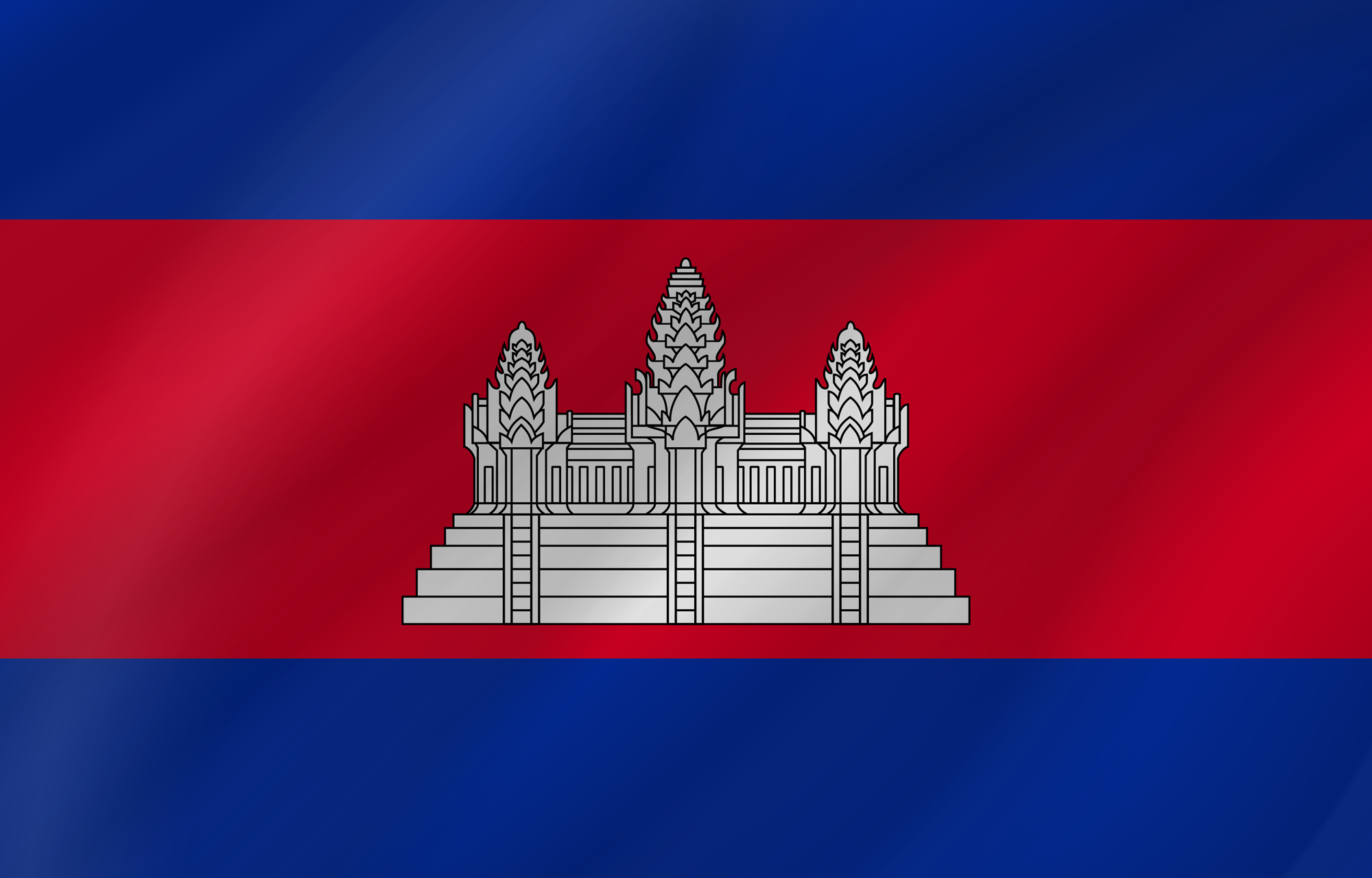 Welle der Flagge von Kambodscha