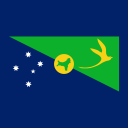 Quadratisch der Flagge der Weihnachtsinsel