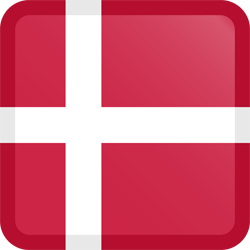 Quadratischer Button der Flagge von Dänemark