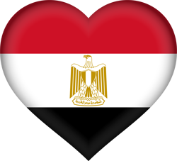 3D-Herz der Flagge von Ägypten