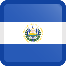 Quadratischer Button der Flagge von El Salvador