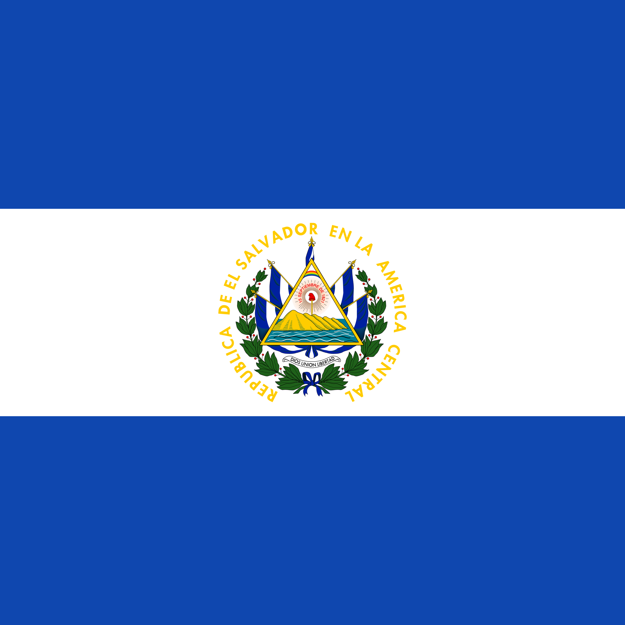 Quadratisch der Flagge von El Salvador