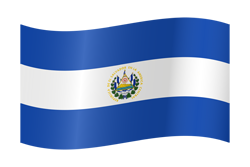 Wehend der Flagge von El Salvador