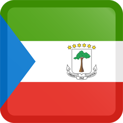 Quadratischer Button der Flagge von Äquatorialguinea