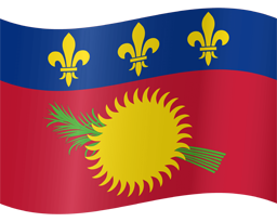 Wehend der Flagge von Guadeloupe