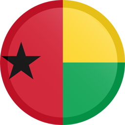 Runder Button der Flagge von Guinea-Bissau