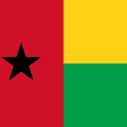 Quadratisch der Flagge von Guinea-Bissau