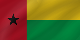 Welle der Flagge von Guinea-Bissau