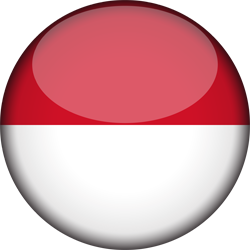 3D rund der Flagge von Indonesien