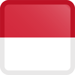 Quadratischer Button der Flagge von Indonesien