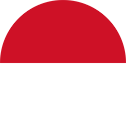 Rund der Flagge von Indonesien