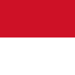 Quadratisch der Flagge von Indonesien