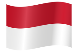 Wehend der Flagge von Indonesien