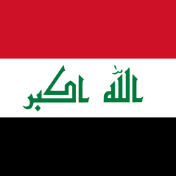 Quadratisch der Flagge des Irak
