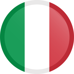 Runder Button der Flagge von Italien