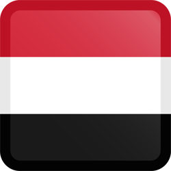 Quadratischer Button der Flagge des Jemen