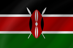 Welle der Flagge von Kenia