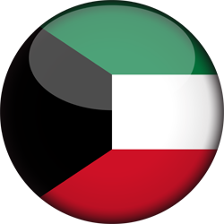 3D rund der Flagge von Kuwait