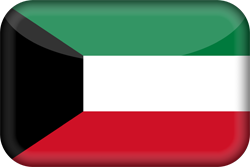 3D der Flagge von Kuwait