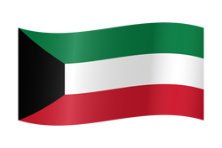 Wehend der Flagge von Kuwait