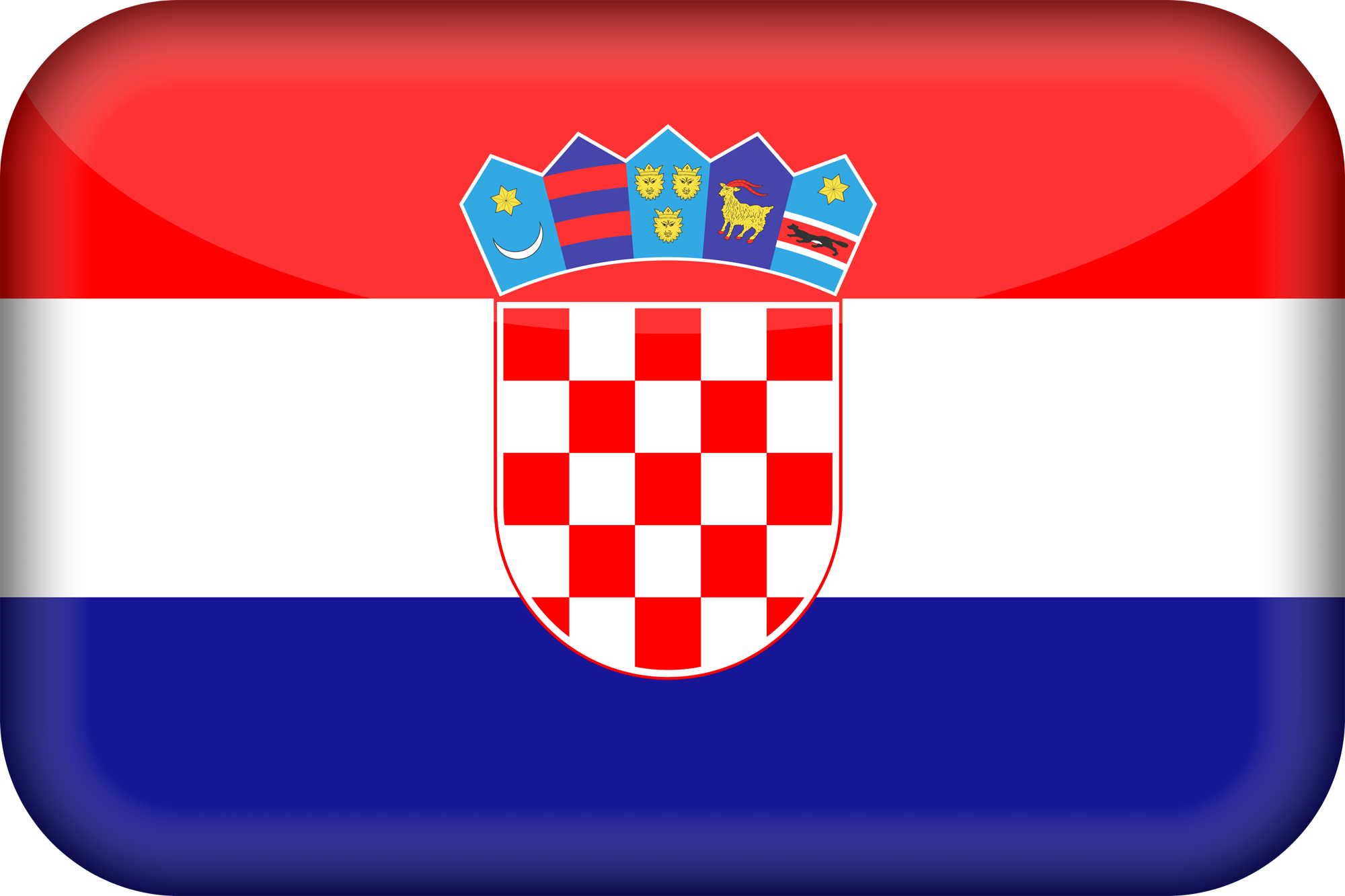3D der Flagge von Kroatien
