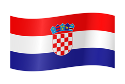 Wehend der Flagge von Kroatien